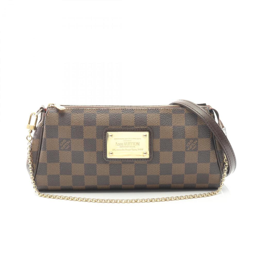 Louis Vuitton Eva Handbag Canvas Leather Damier Brown